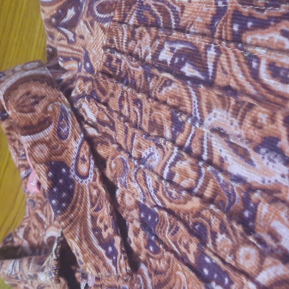 Woman Within courdroy paisley design long sleeve button-down shirt size 1X 22/24 - Picture 11 of 12